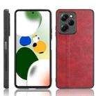 For Xiaomi Redmi Note 12 Pro Speed/Poco X5 Pro 5G Sewing Cow Pattern Skin PC + PU + TPU Phone Case(Red) - 1