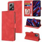 For Xiaomi Redmi Note 12 Pro+ / Note 12 Discovery Fantasy Skin-feel Calfskin Texture Leather Phone Case(Red) - 1