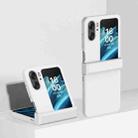 For OPPO Find N2 Flip Three-stage Skin Feel PC Phone Case with Hinge(White) - 1