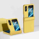 For OPPO Find N2 Flip Three-stage Skin Feel PC Phone Case with Hinge(Yellow) - 1