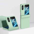 For OPPO Find N2 Flip Three-stage Skin Feel PC Phone Case with Hinge(Mint Green) - 1