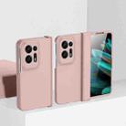 For OPPO Find N2 Three-stage Skin Feel PC Phone Case with Hinge(Pink) - 1