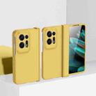 For OPPO Find N2 Skin Feel PC Phone Case with Hinge(Yellow) - 1