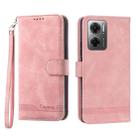 For Xiaomi Redmi 10 5G Dierfeng Dream Line Leather Phone Case(Pink) - 1