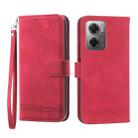 For Xiaomi Redmi 10 5G Dierfeng Dream Line Leather Phone Case(Red) - 1