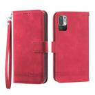 For Xiaomi Redmi Note 10 Dierfeng Dream Line Leather Phone Case(Red) - 1