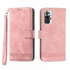 For Xiaomi Redmi Note 10 Pro Dierfeng Dream Line Leather Phone Case(Pink) - 1