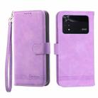 For Xiaomi Poco M4 Pro 4G Dierfeng Dream Line Leather Phone Case(Purple) - 1
