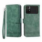 For Xiaomi Poco X4 Pro 5G Dierfeng Dream Line Leather Phone Case(Green) - 1