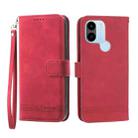 For Xiaomi Redmi A1+ Dierfeng Dream Line Leather Phone Case(Red) - 1