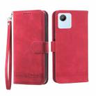 For Realme C30 Dierfeng Dream Line Leather Phone Case(Red) - 1