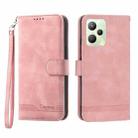 For Realme C35 Dierfeng Dream Line Leather Phone Case(Pink) - 1