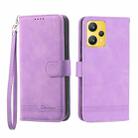 For Realme 9 4G Dierfeng Dream Line Leather Phone Case(Purple) - 1
