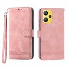 For Realme 9 4G Dierfeng Dream Line Leather Phone Case(Pink) - 1
