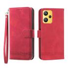 For Realme 9 4G Dierfeng Dream Line Leather Phone Case(Red) - 1