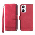 For Realme 10 4G Dierfeng Dream Line Leather Phone Case(Red) - 1