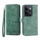 For OPPO Reno9 Pro Dierfeng Dream Line Leather Phone Case(Green) - 1