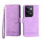 For OPPO Reno9 Pro Dierfeng Dream Line Leather Phone Case(Purple) - 1