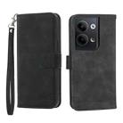 For OPPO Reno9 Pro Dierfeng Dream Line Leather Phone Case(Black) - 1