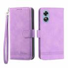 For OPPO A1 Pro Dierfeng Dream Line Leather Phone Case(Purple) - 1