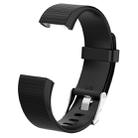 For Fitbit Charge 2 Common Texture Silicone  Watch Band with Buckle, Size:L(Light Grey) - 3