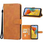 For Samsung Galaxy M14 5G Leather Phone Case(Brown) - 1