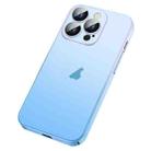 For iPhone 14 Pro Max Skin Feel Frosted Gradient Phone Case(Blue) - 1