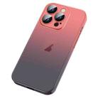 For iPhone 13 Pro Max Skin Feel Frosted Gradient Phone Case(Orange Grey) - 1