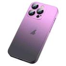 For iPhone 12 Pro Max Skin Feel Frosted Gradient Phone Case(Pink Grey) - 1