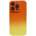 For iPhone 14 Pro Max Skin Feel Gradient Phone Case(Light Orange + Yellow) - 1