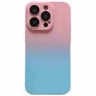 For iPhone 14 Pro Max Skin Feel Gradient Phone Case(Pink + Blue) - 1