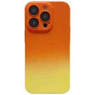 For iPhone 12 Pro Max Skin Feel Gradient Phone Case(Light Orange + Yellow) - 1