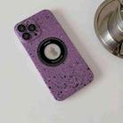 For iPhone 12 Splash Ink MagSafe Magnetic Phone Case(Purple) - 1