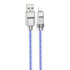 hoco U113 2.4A USB to 8 Pin Silicone Data Cable, Length: 1m(Blue) - 1