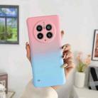 For Huawei Mate 50 Frameless Skin Feel Gradient Phone Case(Pink Blue) - 1