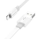 Borofone BX89 USB to 8 Pin Union 2.4A Charging Data Cable, Length:1m(White Gray) - 1