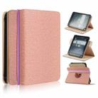 For 6 inch Rotating Universal Leather Tablet Case(Rose Gold) - 1