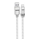 hoco U113 100W USB to USB-C/Type-C Silicone Fast Charging Data Cable, Length: 1m(Silver) - 1