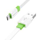 Borofone BX89 USB to Micro USB Union 2.4A Charging Data Cable, Length:1m(White Green) - 1