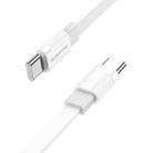 Borofone BX89 Type-C to Type-C Union 60W Charging Data Cable, Length:1m(White Gray) - 1
