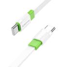 Borofone BX89 Type-C to Type-C Union 60W Charging Data Cable, Length:1m(White Green) - 1