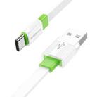 Borofone BX89 USB to Type-C Union 3A Charging Data Cable, Length:1m(White Green) - 1