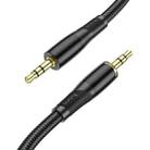 hoco UPA25 AUX Transparent Exploration Version 3.5mm Male to Male Audio Cable, Length: 1m(Black) - 3