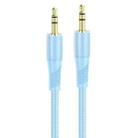 hoco UPA25 AUX Transparent Exploration Version 3.5mm Male to Male Audio Cable, Length: 1m(Blue) - 1