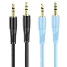 hoco UPA25 AUX Transparent Exploration Version 3.5mm Male to Male Audio Cable, Length: 1m(Blue) - 2