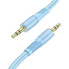 hoco UPA25 AUX Transparent Exploration Version 3.5mm Male to Male Audio Cable, Length: 1m(Blue) - 3