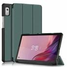 For Lenovo Tab M9 TB-310FU 3-folding Leather Smart Tablet Case(Green) - 1