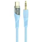 hoco UPA25 Transparent Exploration Version USB-C/Type-C Digital Audio Conversion Cable, Length: 1m(Blue) - 1