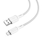 Borofone BX90 USB to Micro USB Cyber 2.4A Charging Data Cable, Length:1m(White) - 1