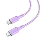 Borofone BX90 Type-C to Type-C Cyber 60W Charging Data Cable, Length:1m(Purple) - 1